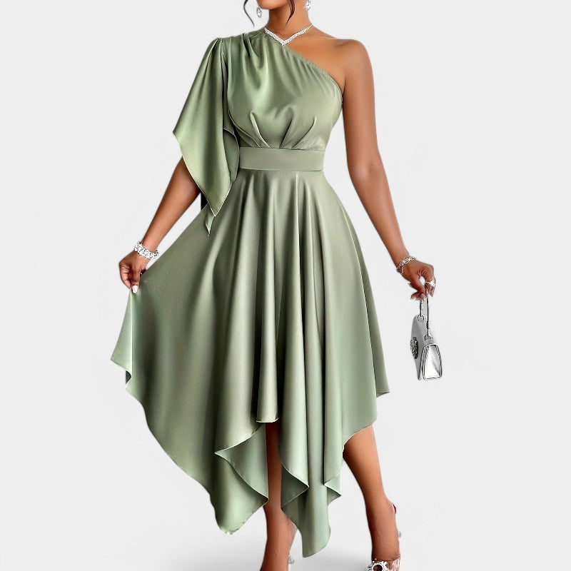 Robe Peplum Asymétrique Femme Automne 1