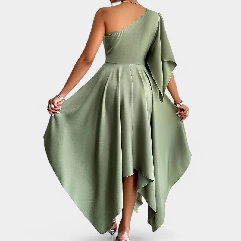 Robe Peplum Asymétrique Femme Automne 3