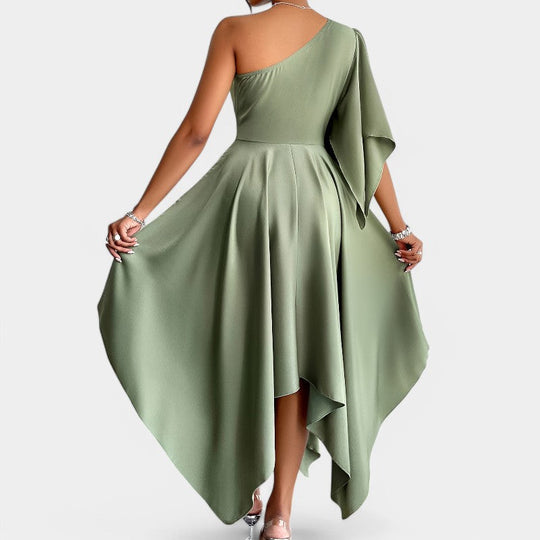 Robe Peplum Asymétrique Femme Automne 3