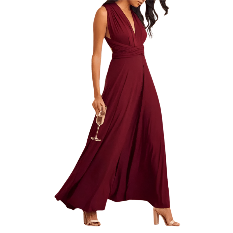 Robe Portefeuille Femme Polyvalente Maxi en Tissu Doux 0