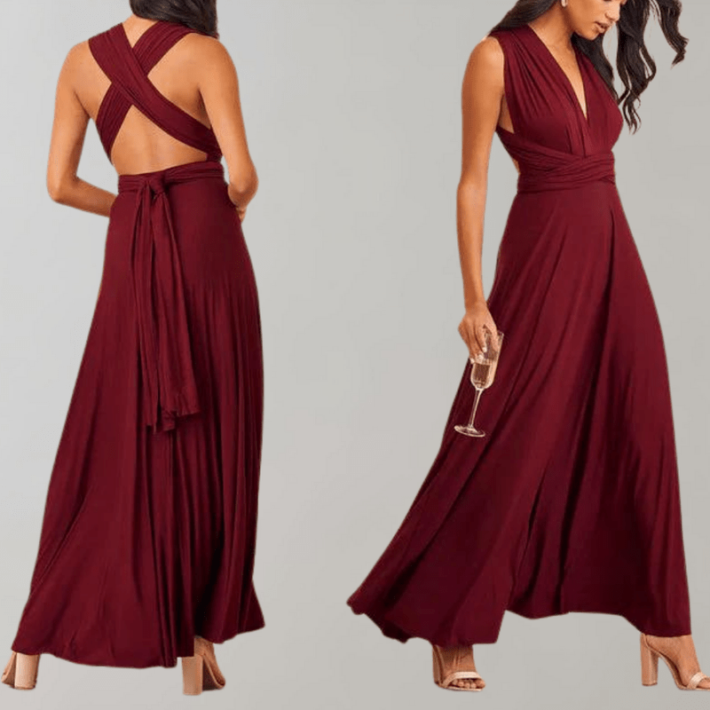 Robe Portefeuille Femme Polyvalente Maxi en Tissu Doux 1