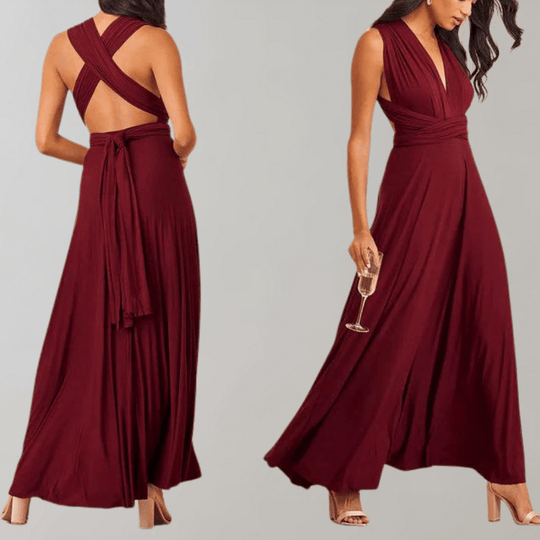 Robe Portefeuille Femme Polyvalente Maxi en Tissu Doux 1