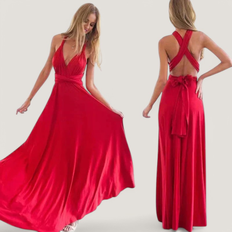 Robe Portefeuille Femme Style Polyvalent en Polyester 2
