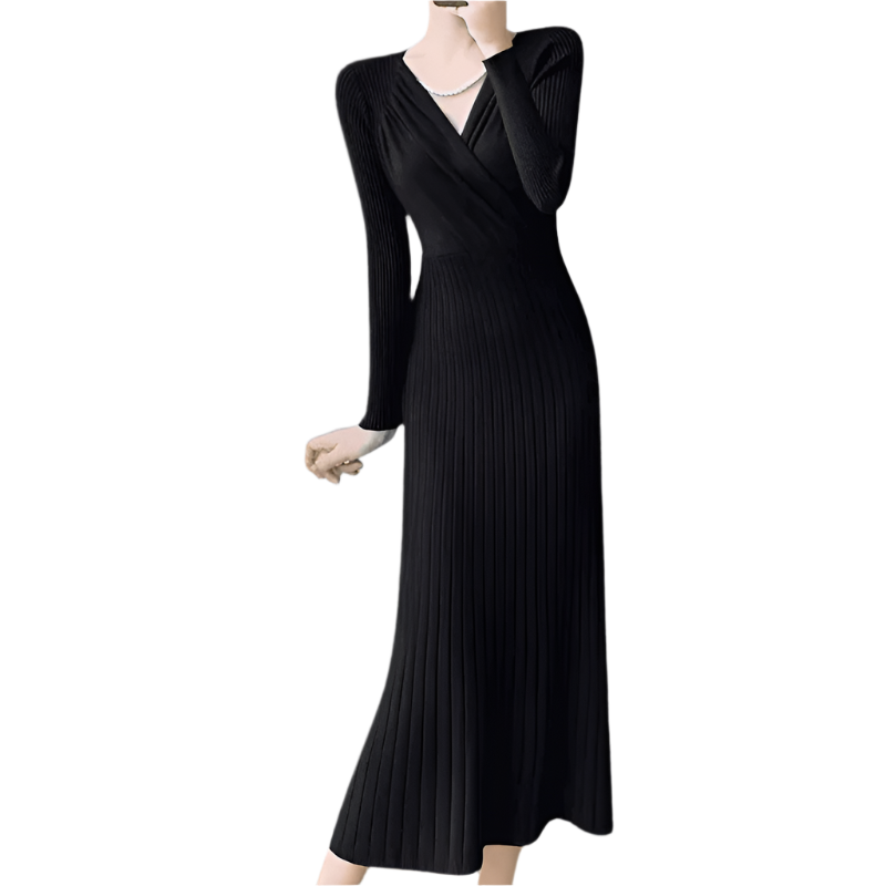 Robe Tricotée Confortable pour Femmes en Polyester 0