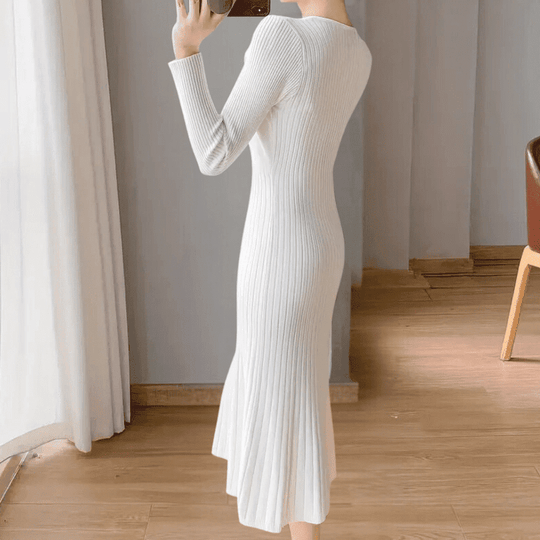 Robe Tricotée Confortable pour Femmes en Polyester 3