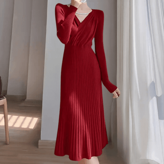 Robe Tricotée Confortable pour Femmes en Polyester 5