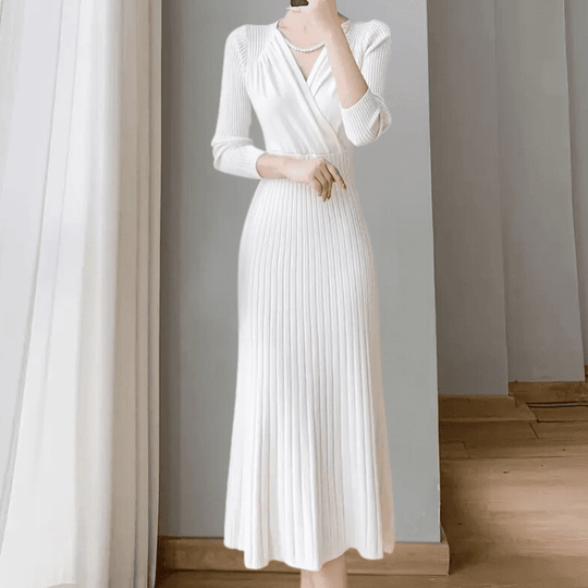 Robe Tricotée Confortable pour Femmes en Polyester 6