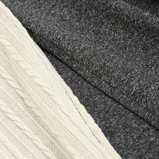 Robe à Bloques de Couleurs avec Cordon pour Femmes 3