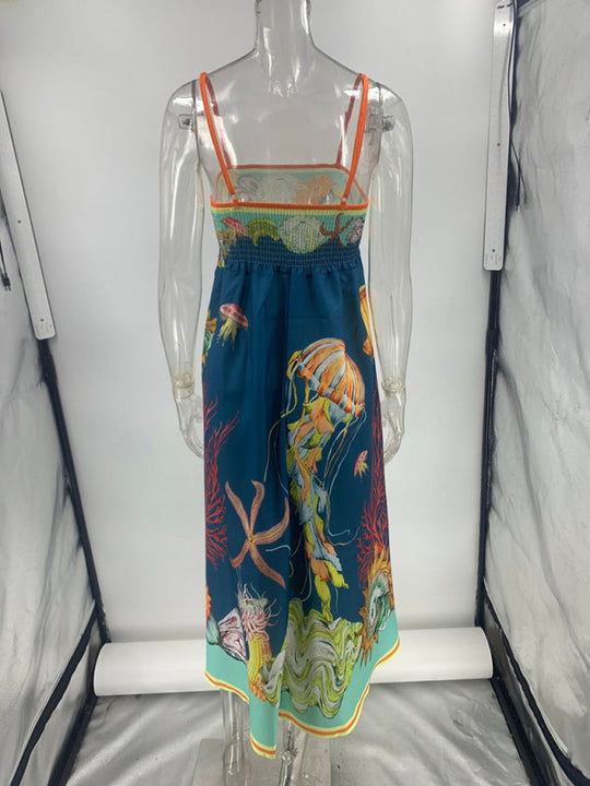 Robe à Bretelles Sans Manches en Coton et Lin pour Femmes 1