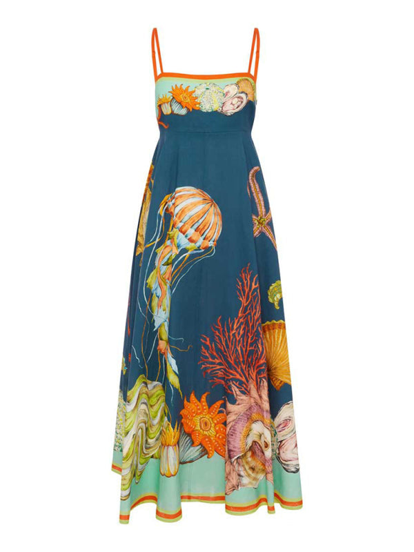 Robe à Bretelles Sans Manches en Coton et Lin pour Femmes 2