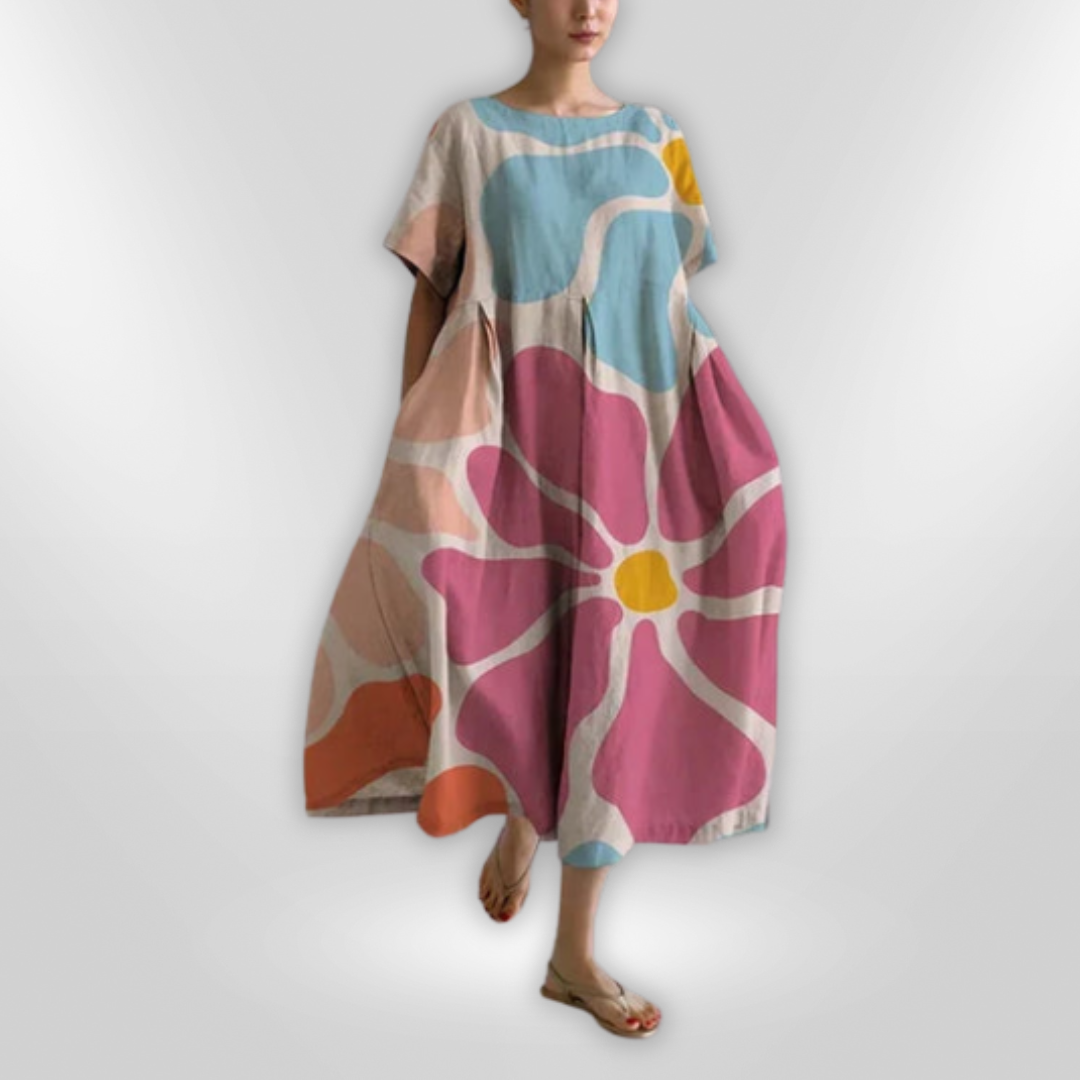 Robe à Fleurs Femme Style Décontracté Coton 0