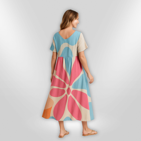 Robe à Fleurs Femme Style Décontracté Coton 2