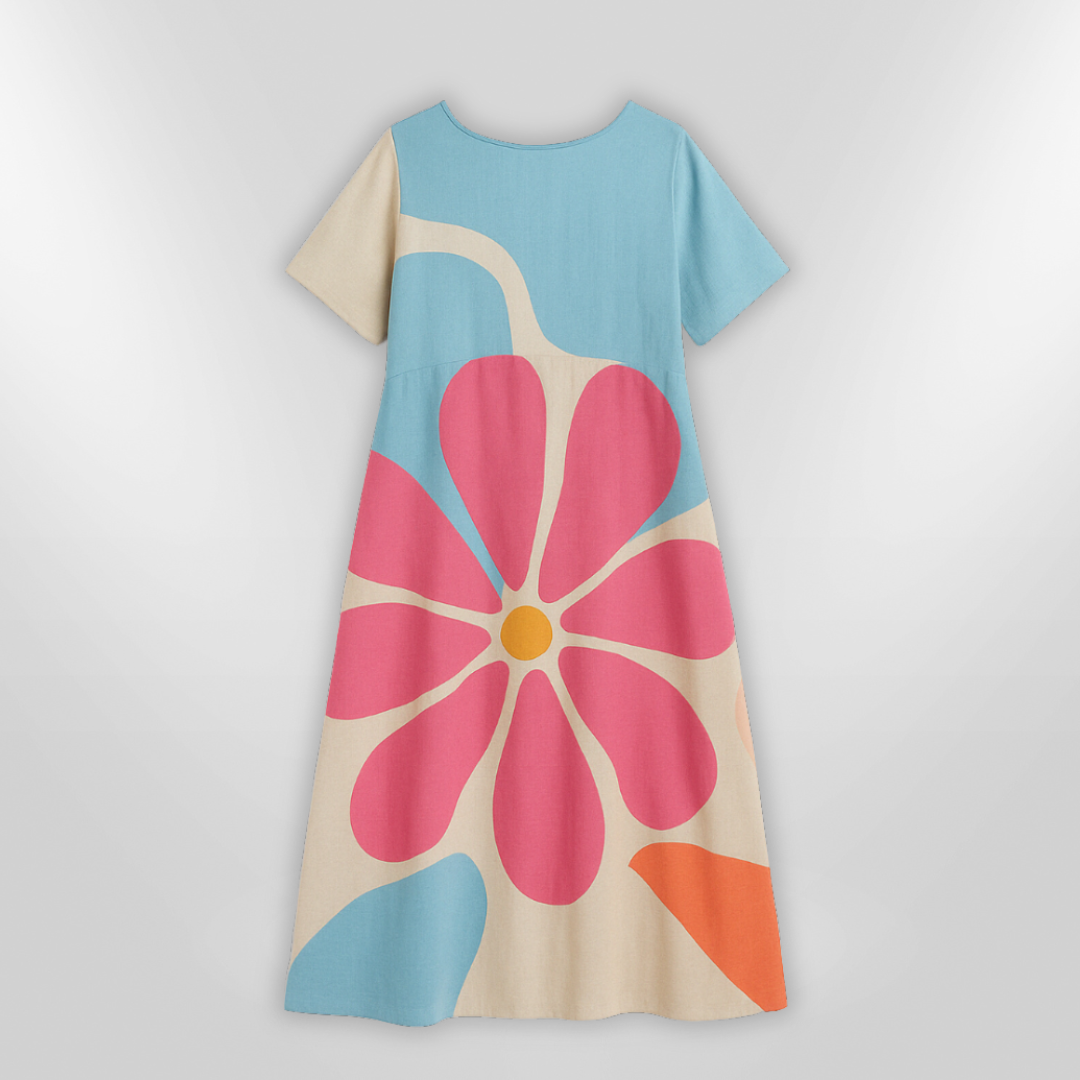 Robe à Fleurs Femme Style Décontracté Coton 3