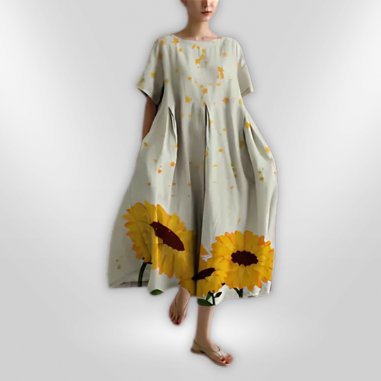Robe à Fleurs Femme Style Décontracté Coton 5