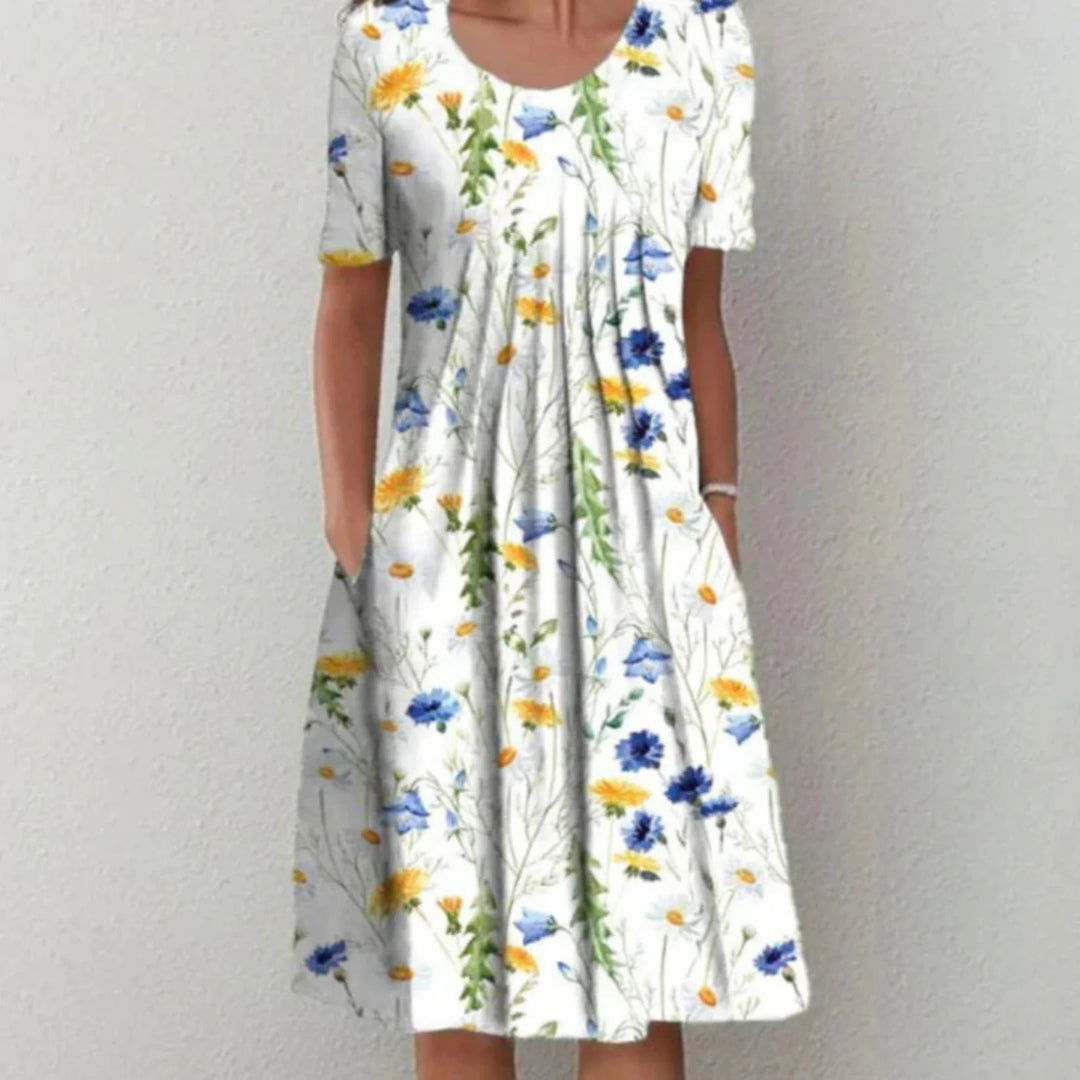 Robe d'Été Midi à Manches Courtes pour Femmes 1