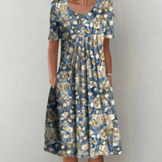 Robe d'Été Midi à Manches Courtes pour Femmes 4