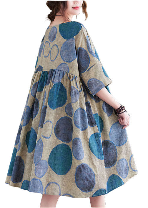 Robe d'été Ample à Col Rond pour Femmes 0