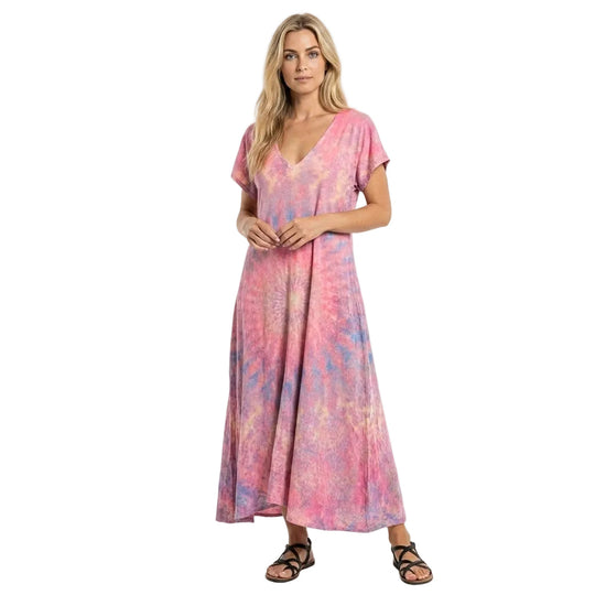 Robe d'été Femme Fluide Col en V Décontractée 0