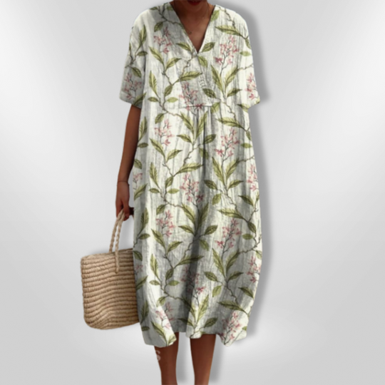 Robe d'été Femme Imprimé Floral Décontracté 100% Coton Chic 11