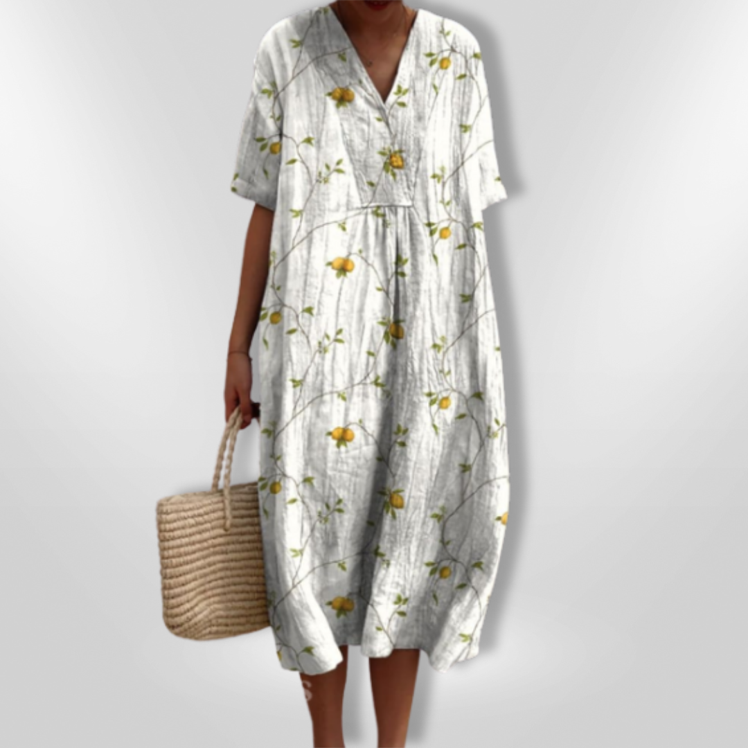 Robe d'été Femme Imprimé Floral Décontracté 100% Coton Chic 13