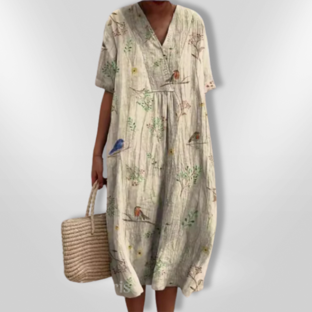 Robe d'été Femme Imprimé Floral Décontracté 100% Coton Chic 6