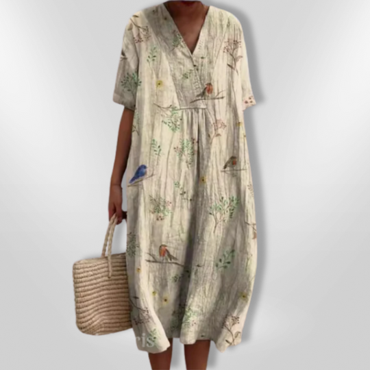 Robe d'été Femme Imprimé Floral Décontracté 100% Coton Chic 6