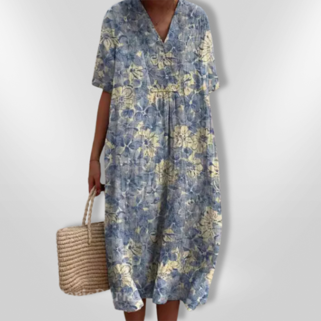 Robe d'été Femme Imprimé Floral Décontracté 100% Coton Chic 7