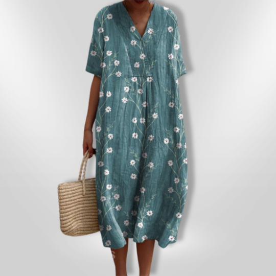 Robe d'été Femme Imprimé Floral Décontracté 100% Coton Chic 9