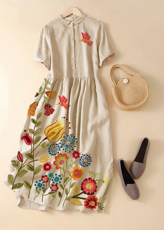 Robe d'été à col Peter Pan pour femmes 6