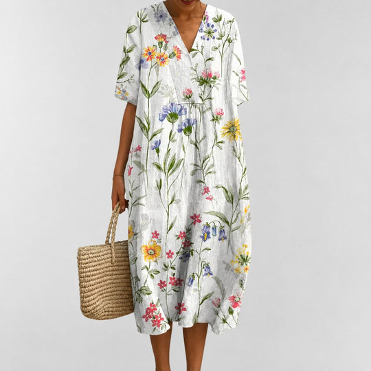 Robe d'été ample à fleurs pour femme 1