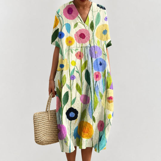 Robe d'été ample à fleurs pour femme 7