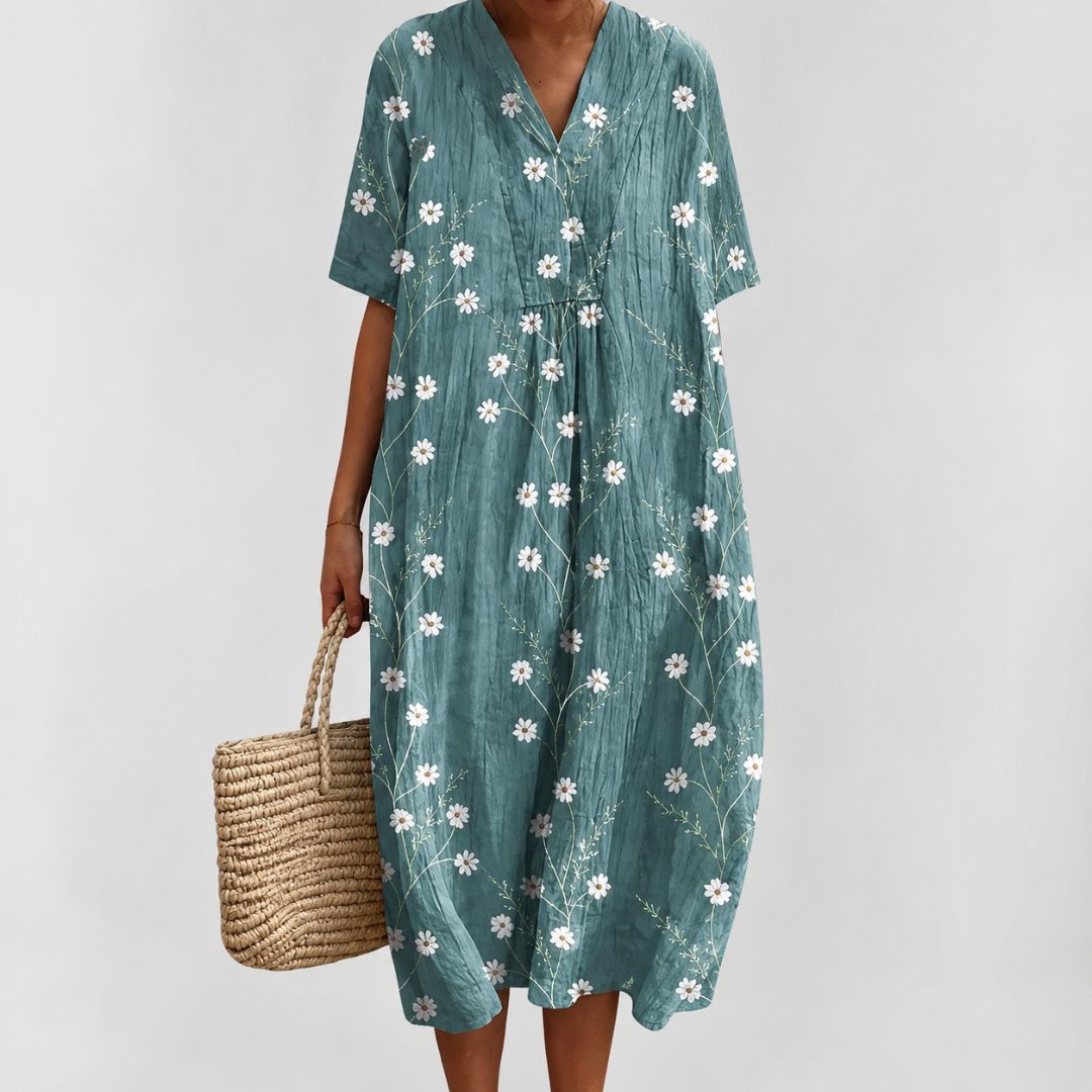 Robe d'été ample à fleurs pour femme 9