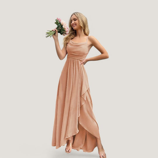 Robe de Demoiselle d'Honneur Femme Chiffon Printemps 9