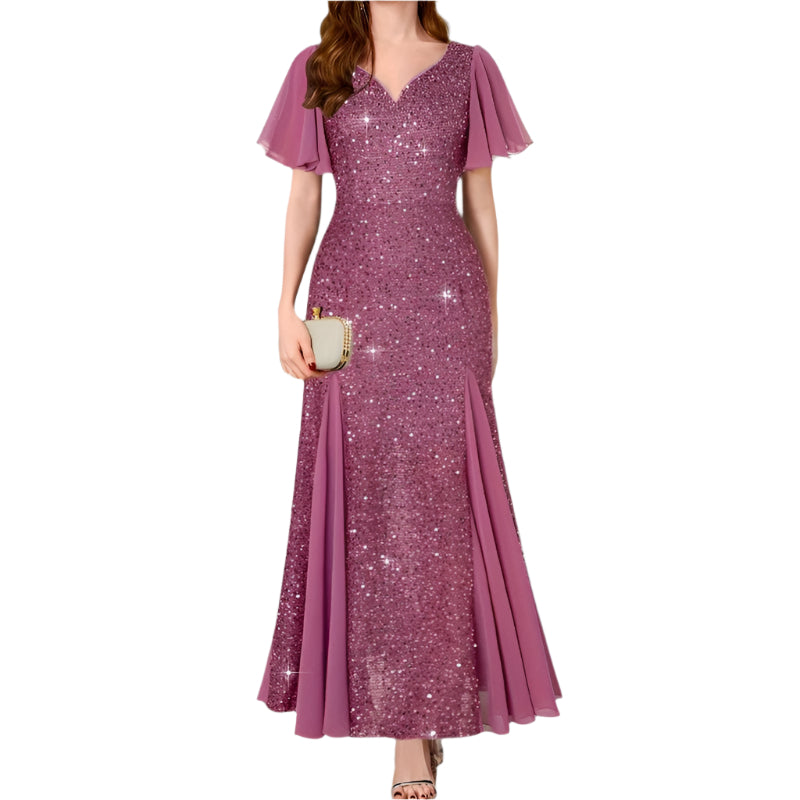 Robe de Soirée Femme Décolleté Coeur en Polyester 0