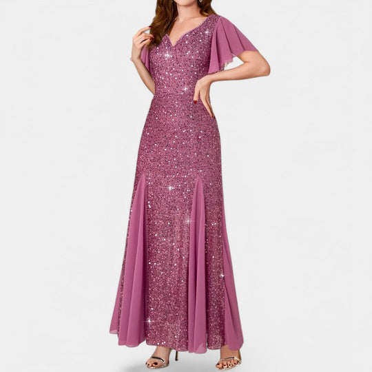 Robe de Soirée Femme Décolleté Coeur en Polyester 1