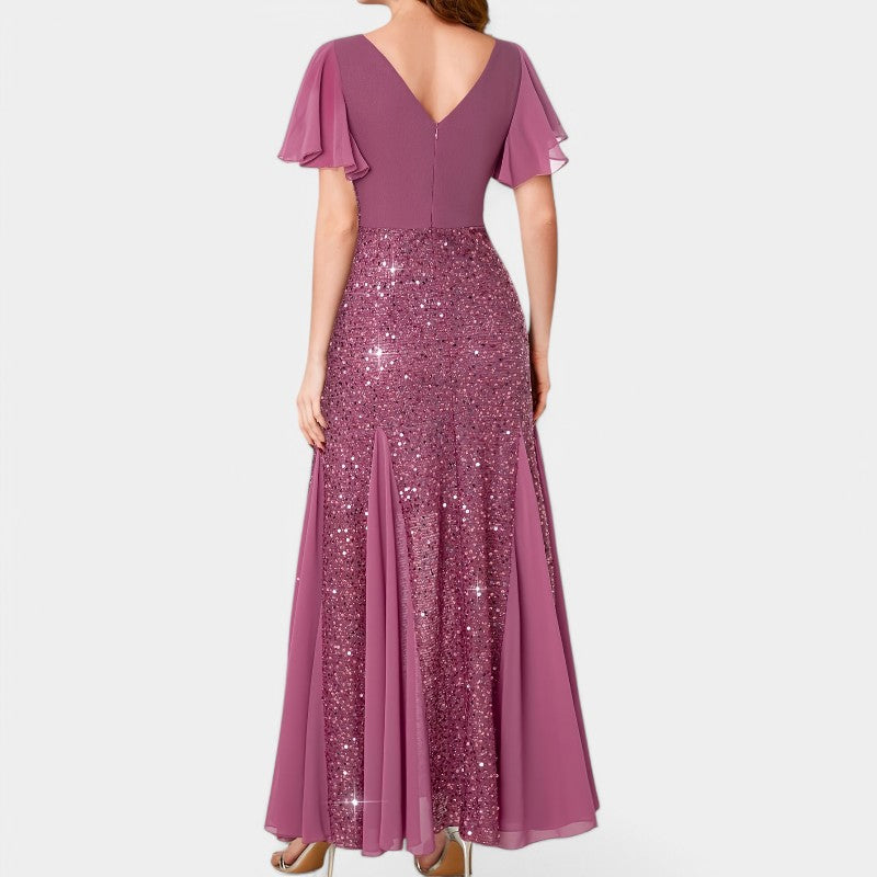 Robe de Soirée Femme Décolleté Coeur en Polyester 2