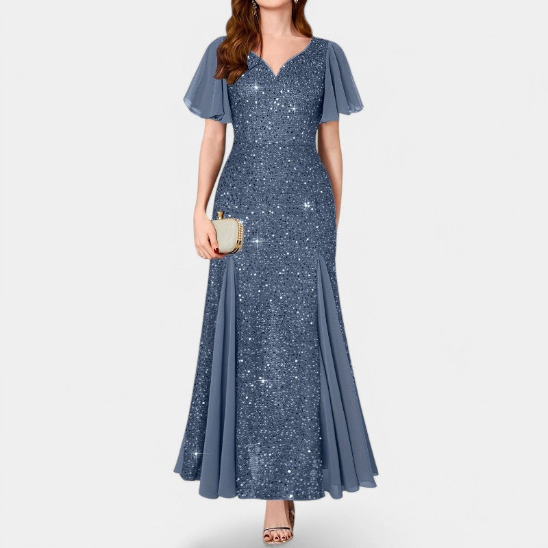 Robe de Soirée Femme Décolleté Coeur en Polyester 3