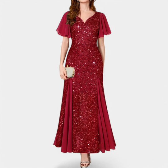 Robe de Soirée Femme Décolleté Coeur en Polyester 4