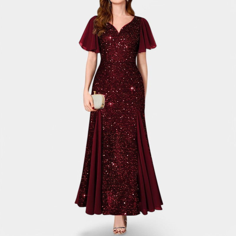 Robe de Soirée Femme Décolleté Coeur en Polyester 5