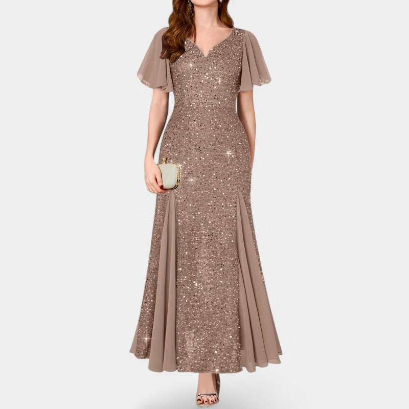 Robe de Soirée Femme Décolleté Coeur en Polyester 8