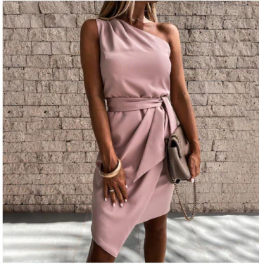 Robe de Soirée Femme Longue Asymétrique Chic 4
