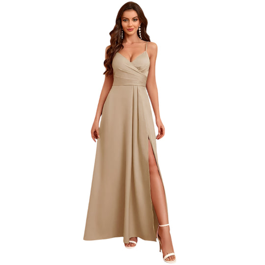 Robe de Soirée Longue Décolleté Bardot Femme 0