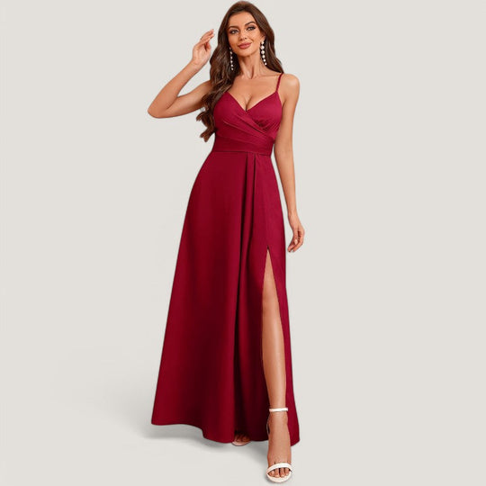 Robe de Soirée Longue Décolleté Bardot Femme 1