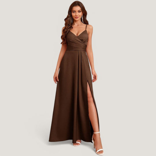 Robe de Soirée Longue Décolleté Bardot Femme 5