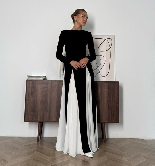 Robe de Soirée Longue Femme Élégante Tissu Doux Polyvalent 4