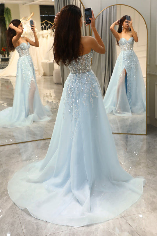 Robe de bal trapèze avec fente pour femme 1