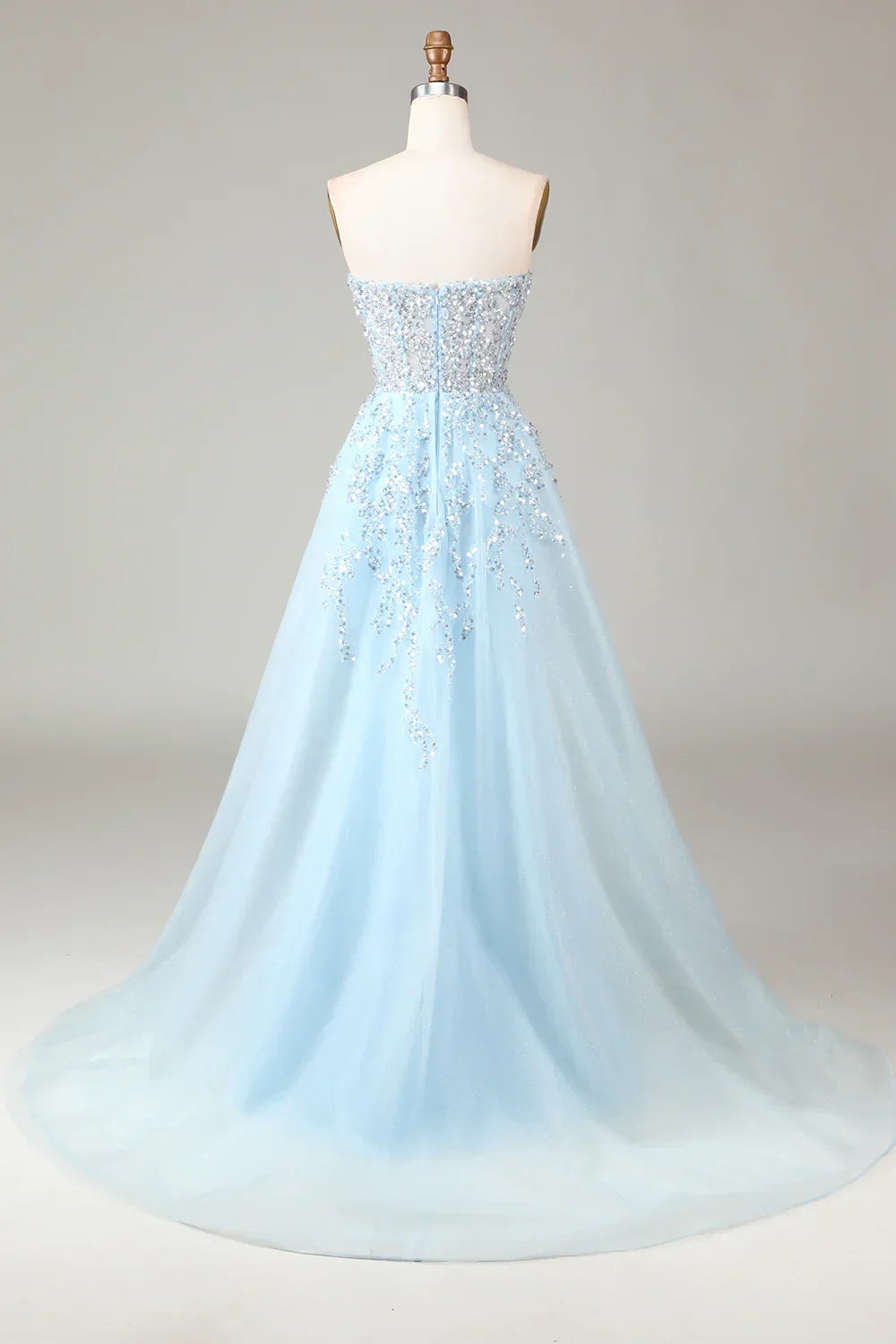 Robe de bal trapèze avec fente pour femme 3