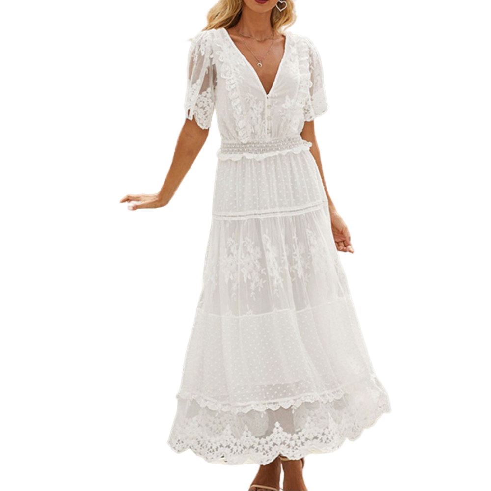 Robe en Dentelle Classique pour Femmes 0