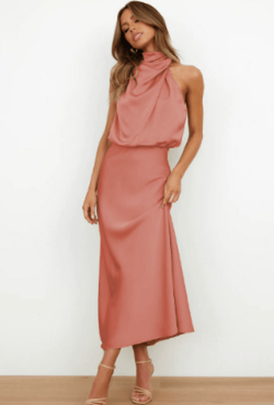 Robe en Satin pour Femmes Élégante et Chic 10