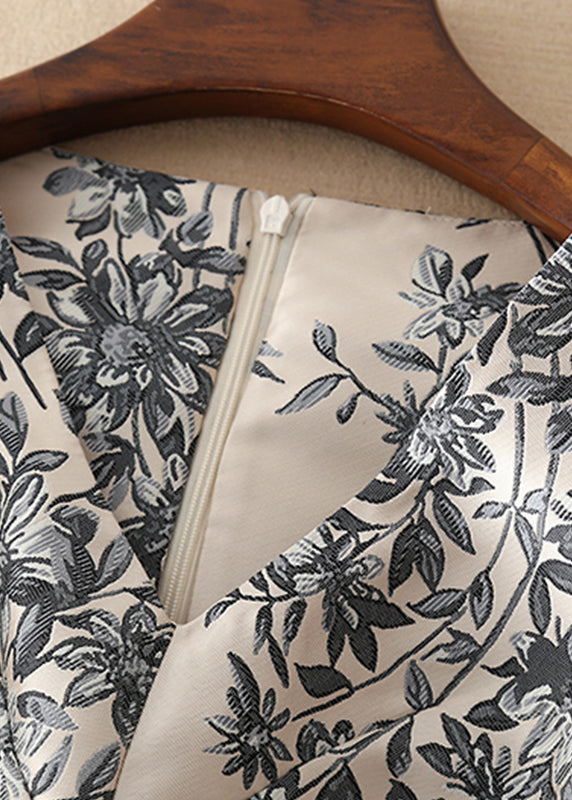 Robe sans manches imprimée abricot 3